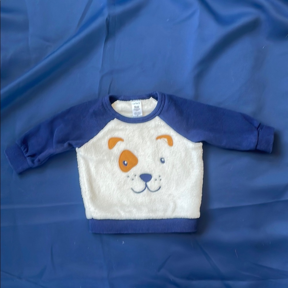 Carter’s dog face sweatshirt, 9 months